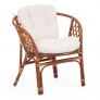 Кресло из ротанга «Папасан» (Papasan 23/01B) Antique brown (античный черно-коричневый), ткань Старт